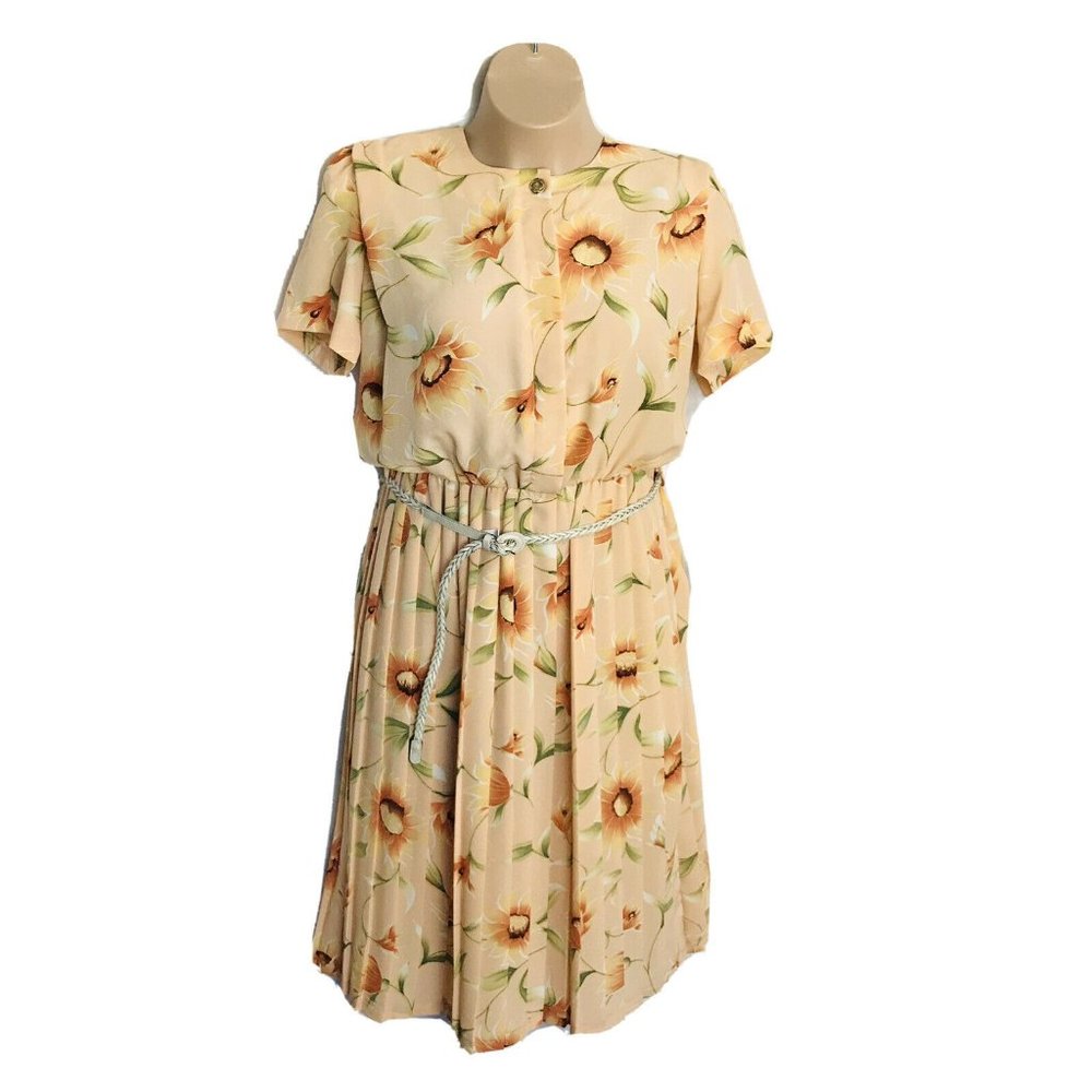Breli Originals Vintage Dress ~ Sz 16 ~ Peach